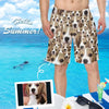 Custom pet face on beach shorts