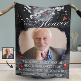 Custom Memorial Blanket with Photos for Loss of Loved One Personalized Sympathy Blanket for Loss of Dad Mom