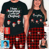 I Have Everything I Want for Christmas Shirt Custom Face It's Me I'm Everything Shirt Funny Christmas Matching Shirts for Couple xmas Party Couple Tee