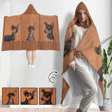 Custom Pet Photo Cape Hooded Blanket Shawl Blanket