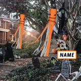 2 Pack Custom Name Pumpkin Halloween Windsock Halloween Hanging Decoration Holiday Windsock