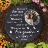 Custom Pet Photo&Name Memorial Stone Cat or Dog Grave Marker Condolence Gift