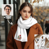 Custom Face&Text Fluffy Scarf Soft&High Elasticity Winter Gift