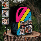 Custom Photo Printed Fashion Color Matching Backpack Make Your Own Fun Design Casual Backpack