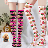 Custom Face Bow Tie Stockings Women's Socks Personalized Funny Photo Socks Gift