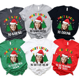 Most Likely To Shirt Personalized Face&Text Christmas Tree T-Shirts Funny Christmas Party Group Shirt