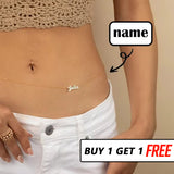 Buy 1 Get 1 Free-Custom Letters Bikini Thin Waist Chain Personalized Name Beach Body Chain