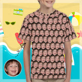 #6-15Y Custom Face Simple Kid's T-shirt