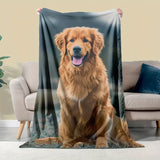 Custom 1 Photo of Your Pet or Family Ultra-Soft Micro Flannel Fleece Blanket