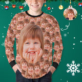 #7-16Y Custom Face Funny Kids' Rib Cuff Long Sleeve T-shirt