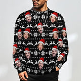 Custom Face Mens Ugly Christmas Sweater Personalized Face Sweatshirt