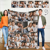 Personalized Blanket with Picture Custom Collage Flannel Blanket Suitable Couple Gifts