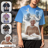 Custom Photo&Text Memorial T-Shirt&Hoodie Rest in Peace Shirts In Loving Memory Top