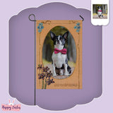 Custom Chihuahua Photo Vintage Easter Garden Flag