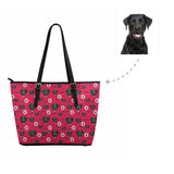 Custom Dog Face Paw Women's Tote Bag