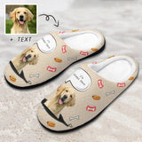 Custom Dog's Photo Always There All Over Print Cotton Slippers For Men Women