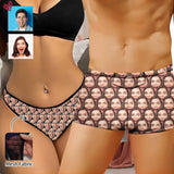 Custom Face All Mesh Couple Panties Mesh Sheer Seamless Underwear