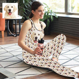 Custom Face All Pup Women's Yoga Racerback Tank&Leggings Set