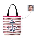 Custom Face Anchor Canvas Tote Bag