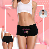 Custom Face Boyfriend Underwear Personalized Women's Boyshort Panties Customized Gift For Her