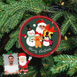 Custom Face Christmas Gift Circle Ornament