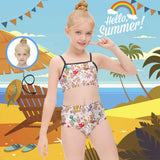 Custom Face Cute Kitten Kid's Slip Swimsuit Add Your Own Image