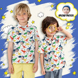 Custom Face Dinosaur Boys' Polo Shirt