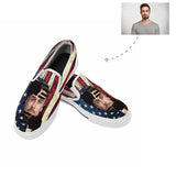 Custom Face Flag Slip-on Canvas Shoes