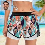 Custom Face Flamingo Women's 2 in 1 Surfing & Beach Shorts Female Gym Fitness Shorts