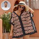 Custom Face Funny Photo Women's Bikini Swimsuit Cover Up