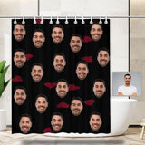 Custom  Face Love Heart Shower Curtain 66