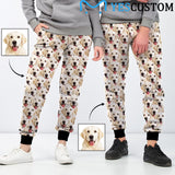 Custom Pet Face Sweatpants Couple Matching Personalized Casual Sweatpants