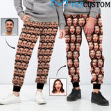 Custom Seamless Face Sweatpants Couple Matching Personalized Casual Sweatpants