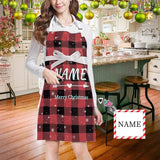 Custom Name Christmas Lattice All Over Print Adjustable Apron