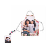 Custom Photo Mother&Kid Flower All Over Print Adjustable Apron