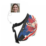 Custom Face Red&Blue Design Waist Bag