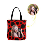 Custom Pet Lover Ladybug Canvas Tote Bag