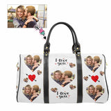 Custom Photo I Love You Travel Bag