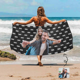 Custom Photo PAPA Beach Towel Quick-Dry, Sand-Free, Super Absorbent, Non-Fading, Beach&Bath Towel Beach Blanket Personalized Beach Towel