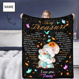 Custom Name Elephant Ultra-Soft Micro Fleece Blanket