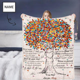 Custom Name Tree Ultra-Soft Micro Fleece Blanket