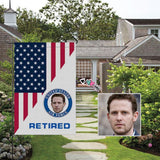 Custom Face Retired Air Force Garden Flag