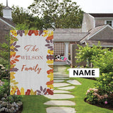 Custom Name Leaves Garden Flag