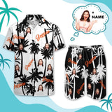 Custom Photo&Name Coconut Tree Hawaiian Set Summer Holiday Hawaiian Shirt & Shorts Set Add Your Own Custom Image Text