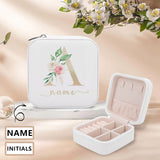 Custom Name&Initials Jewelry Storage Box Jewelry Decorative Trinket Case Travel Jewelry Case Jewelry Organizer for Women Gift