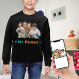 Custom Photo My Family Kid's Crewneck Sweatshirt