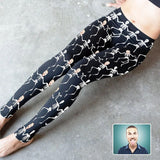 Custom Face Little skeleton All-Over Low Rise Leggings