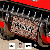 Custom Face&Name Seamless License Plate