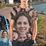 Custom Shirts with Girlfriend Face Personalized Men's All Over Print T-shirt