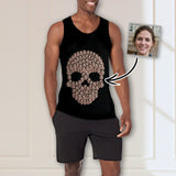 Custom Tank Tops Girlfriend Face Skull Sleeveless Shirt Men's All Over Print Tank Top